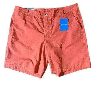 Columbia Men's Vibrant Coral Flat Front Shorts 38W 8L